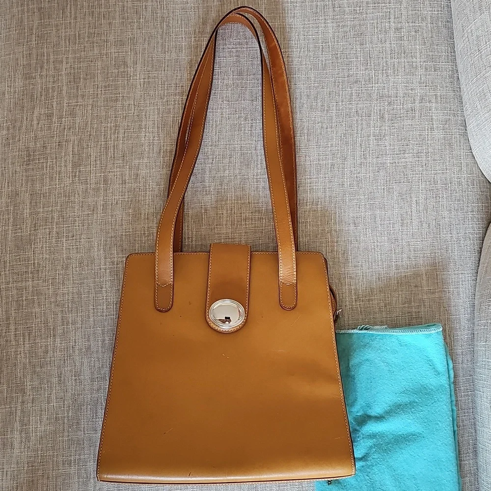 Tiffany & Co. Leather Shoulder Bag, Camel Brown - Picture 2 of 14